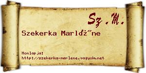 Szekerka Marléne névjegykártya